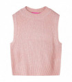 Kids' Sweater Vest Knitted Light Pink 128