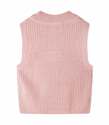 Kids' Sweater Vest Knitted Light Pink 128
