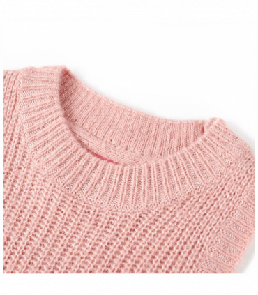 Kids' Sweater Vest Knitted Light Pink 128
