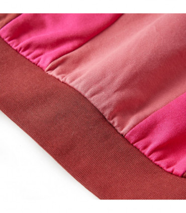 Kids' Sweatshirt Colour Block Pink and Henna 104