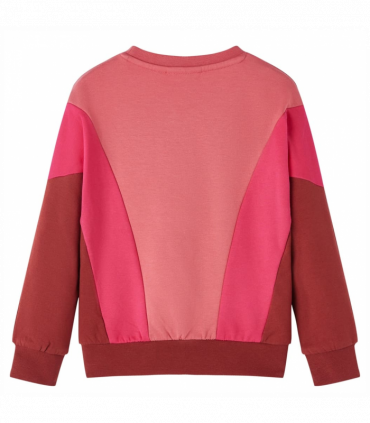 Kids' Sweatshirt Colour Block Pink and Henna 128
