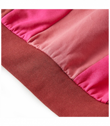 Kids' Sweatshirt Colour Block Pink and Henna 128