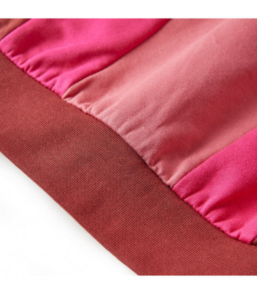 Kids' Sweatshirt Colour Block Pink and Henna 92