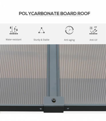 Outdoor Hardtop Pergola Party Tent Garden Waterproof , 4 x 3m, Grey