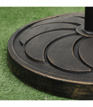 Outsunny 18kg Round Resin Garden Parasol Base for Poles of 38mm-48mm