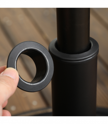 Outsunny 18kg Round Resin Garden Parasol Base for Poles of 38mm-48mm