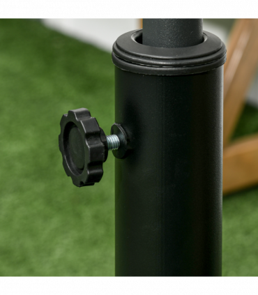 Outsunny 18kg Round Resin Garden Parasol Base for Poles of 38mm-48mm