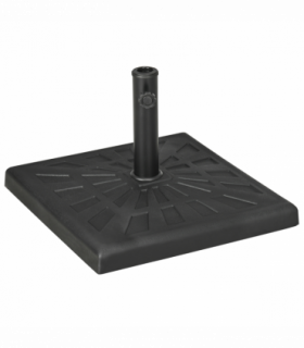 Outsunny 19kg Square Resin Garden Parasol Base for Poles of 32mm, 38mm, 48mm