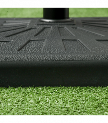 Outsunny 19kg Square Resin Garden Parasol Base for Poles of 32mm, 38mm, 48mm