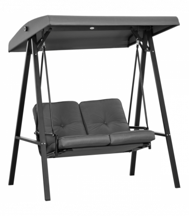 Outsunny 2 Seater Garden Outdoor Swing Chair Hammock w/ Adjustable Canopy