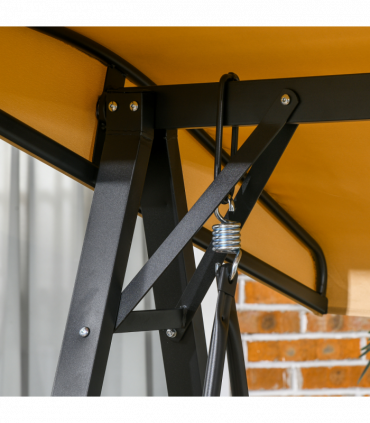 Outsunny 2 Seater Garden Outdoor Swing Chair Hammock with Adjustable Canopy