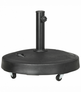 Outsunny 23.5kg Round Resin Garden Parasol Base for Poles of 38mm-48mm