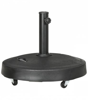 Outsunny 23.5kg Round Resin Garden Parasol Base for Poles of 38mm-48mm