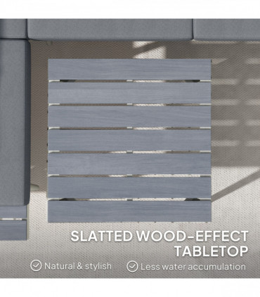 Outsunny 3 Piece Garden Furniture Set with 5-Level Adjustable Lounger, Grey