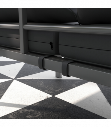 Outsunny 3-Seater Aluminium Garden Bench w/ Cushions, Backrest & Armrest, Grey