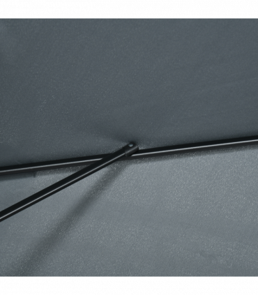 Outsunny 3x2m Patio Parasol Canopy Tilt Crank 6 Ribs Sun Shade Garden Dark Grey