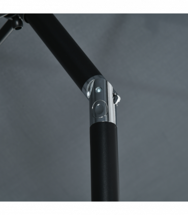 Outsunny 3x2m Patio Parasol Canopy Tilt Crank 6 Ribs Sun Shade Garden Dark Grey