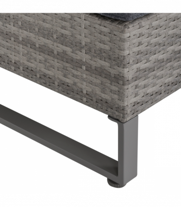 Outsunny 4 PCs Rattan Wicker Sofa Set Conservatory Furniture w/ Side Storage Box