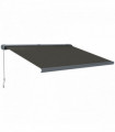 Outsunny 4x3(m) Full Cassette Electric Awning, Aluminium Frame, Dark Grey