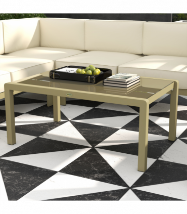 Outsunny 5 PCs Garden Sofa Set w/ Cushions, Aluminium Furniture Sets, Gold