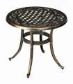 Outsunny 60cm Round Hollow Top Design Side Table with Cast Aluminum Frame