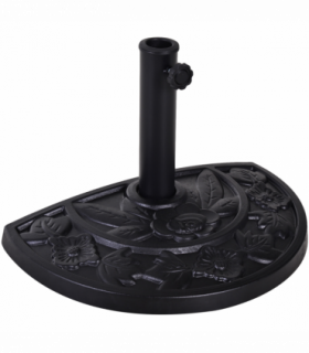 Outsunny 9kg Half Round Parasol Umbrella Base Resin Outdoor Garden Furniture