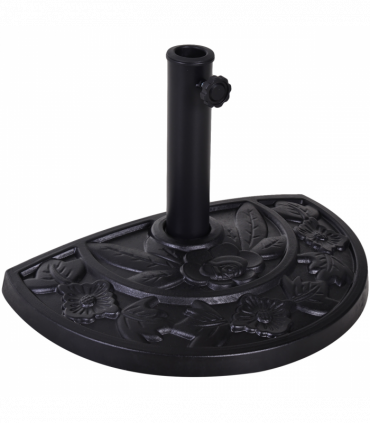 Outsunny 9kg Half Round Parasol Umbrella Base Resin Outdoor Garden Furniture