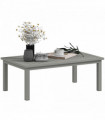 Outsunny Aluminium Outdoor Coffee Table Patio Table w/ Grey Wood Grain Effect