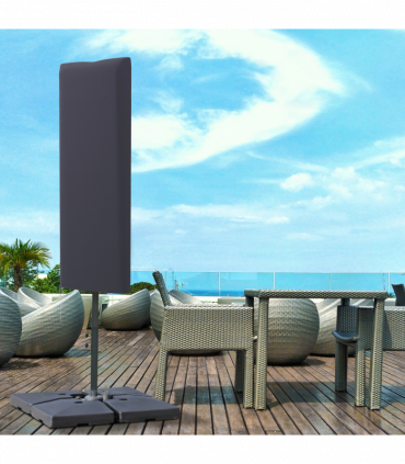 Outsunny Cantilever Umbrella Cover Outdoor Parasol UV Protector w/ Rod, Zipper