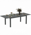 Outsunny Extending Garden Table with Slatted Top, 160/220 x 90 x 73 cm, Grey