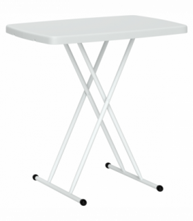 Outsunny Folding Coffee Table, Height Adjustable Bistro Table, White