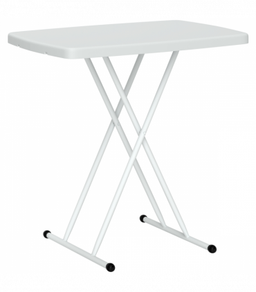 Outsunny Folding Coffee Table, Height Adjustable Bistro Table, White