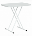 Outsunny Folding Coffee Table, Height Adjustable Bistro Table, White