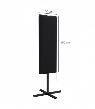 Outsunny Garden Parasol Cover for 2-4m Outdoor Umbrella Protector w/ Rod, Zipper