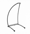 Outsunny Hammock Chair Stand with Metal Frame C Shape Hammock Stand Only, Black