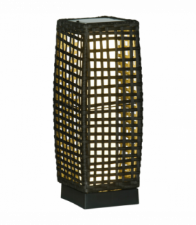 Outsunny Outdoor Rattan Solar Lantern wtih Auto On/Off Solar Powered LED Lights