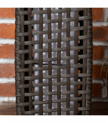 Outsunny Outdoor Rattan Solar Lantern wtih Auto On/Off Solar Powered LED Lights