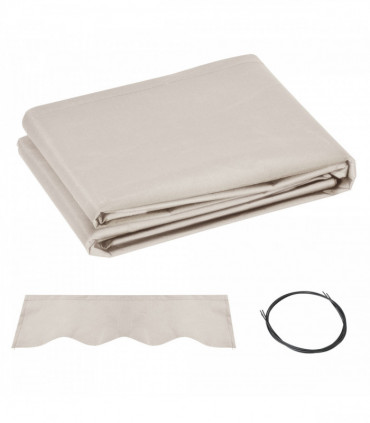 Outsunny Replacement Canopy for 3 x 2.5 m Awning (Fabric Only), Cream White