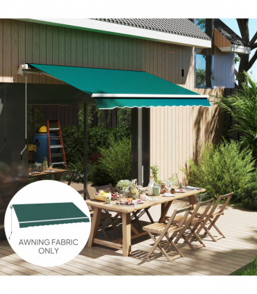 Outsunny Replacement Canopy for 3 x 2.5 m Awning (Fabric Only), Green