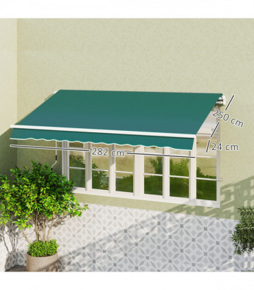 Outsunny Replacement Canopy for 3 x 2.5 m Awning (Fabric Only), Green