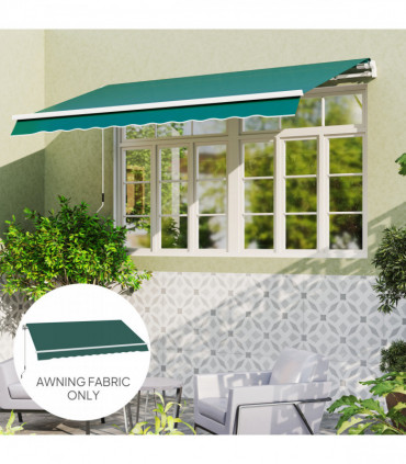 Outsunny Replacement Canopy for 3 x 2.5 m Awning (Fabric Only), Green