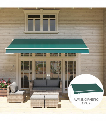 Outsunny Replacement Canopy for 3 x 2.5 m Awning (Fabric Only), Green