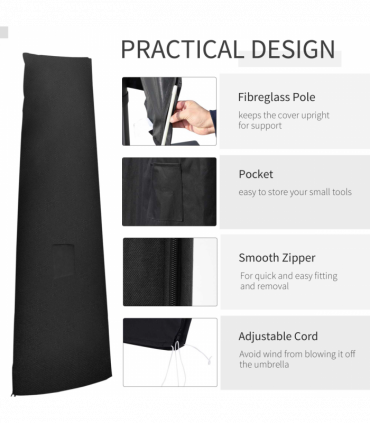 Parasol Umbrella Cover Outdoor Protector Weatherproof Cantilever Garden