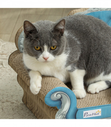 PawHut 2 in 1 Cardboard Cat Scratching Board with Catnip for Indoor Cats