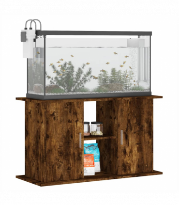 vidaXL Aquarium Stand Smoked Oak 101x41x58 cm Engineered Wood