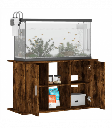 vidaXL Aquarium Stand Smoked Oak 101x41x58 cm Engineered Wood