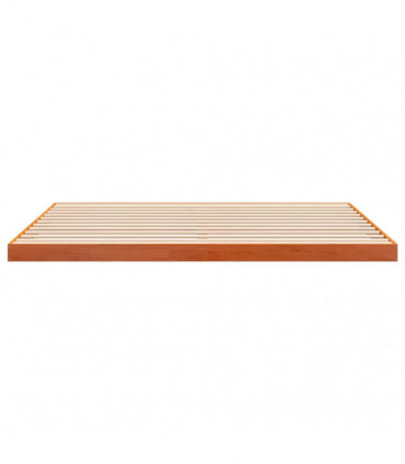 vidaXL Bed Frame Wax Brown 180x200 cm Super King Solid Wood Pine