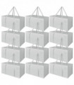 Moving Bags GREY 38 x 68.6 x 35.5 cm Polypropylene Set of 8 Bags 50kg 24 Gallons