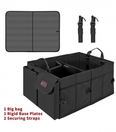 Car Boot Storage Organizer Oxford 600D Black L58 x W41 x H27.5 cm