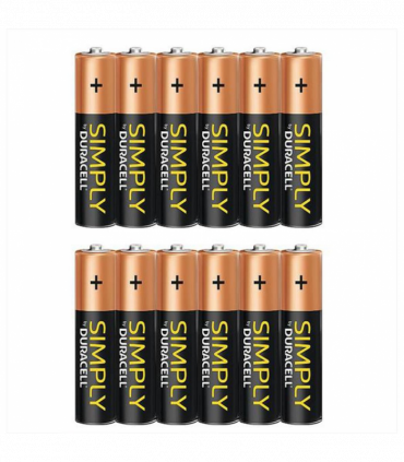 Duracell Simply AA Non Rechargeable Batteries, 12 Pack